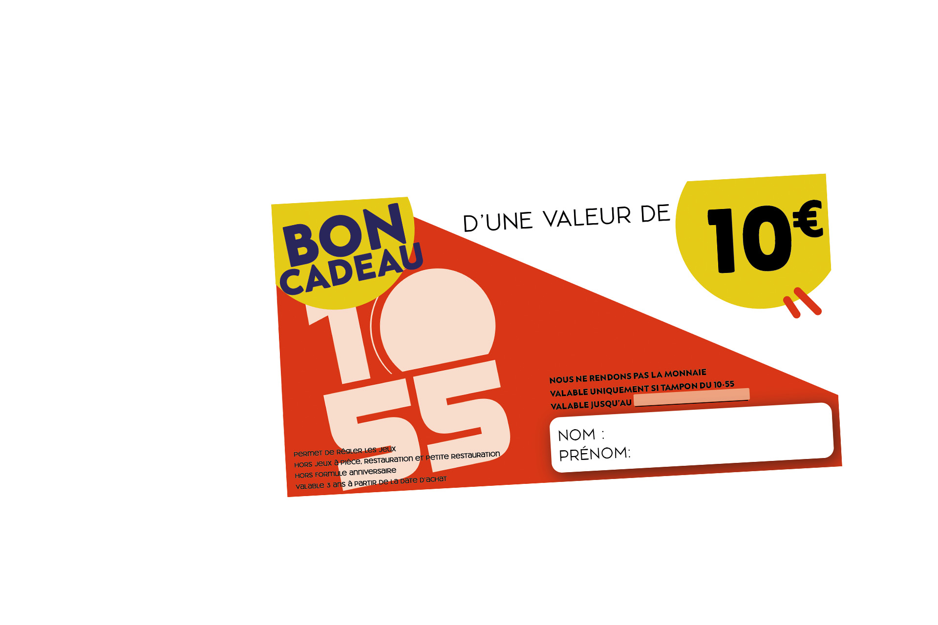 Chèque cadeau 10€ - La boutique 1055